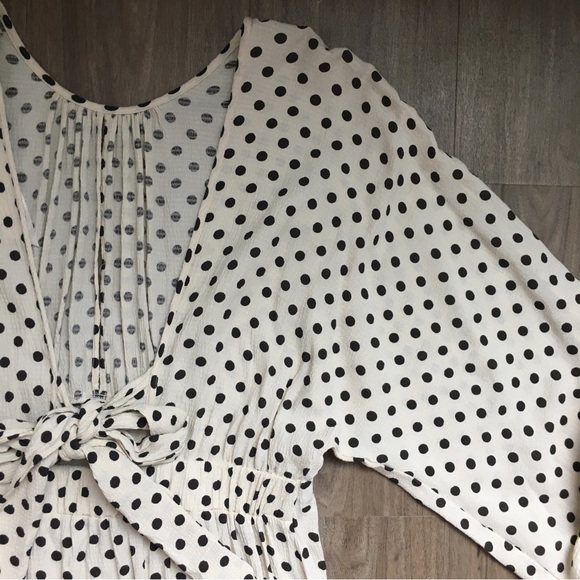 NWT TiMo Polka Dot Bubble Crepe Midi Dress - Picture 10 of 16